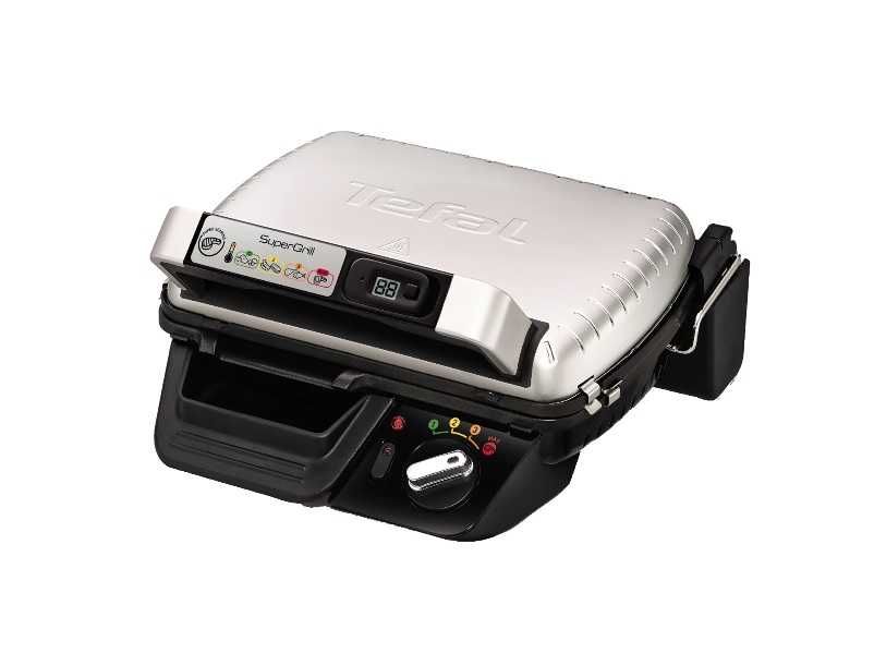Sigilat Gratar electric cu timer Tefal Super Grill GC451B12 InoxNegru