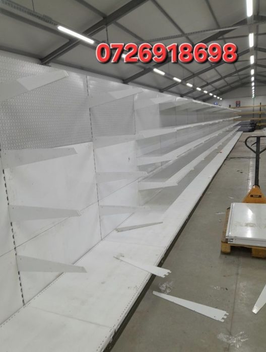 Vând rafturi metalice pentru magazine, depozite sau de pus în sufrager