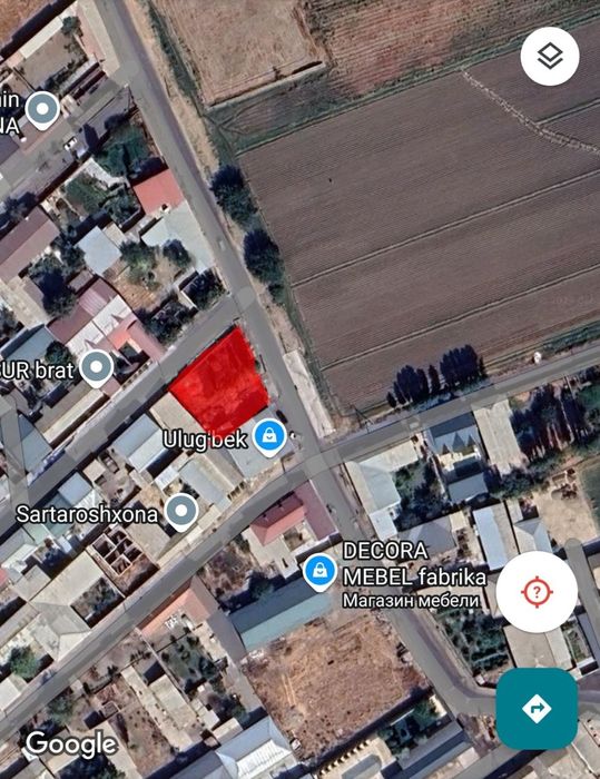 Yer sotiladi uglavoy 6.2 sotik  yoʻlni yuzida