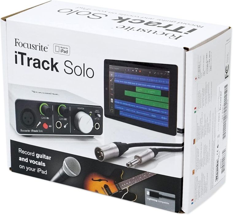 Interfață audio USB Focusrite ITRACK SOLO LIGHTNING pentru iPad/Mac
