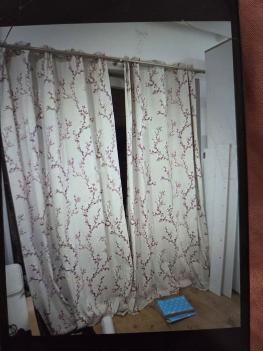 Vand draperii bumbac cu tot cu bara
