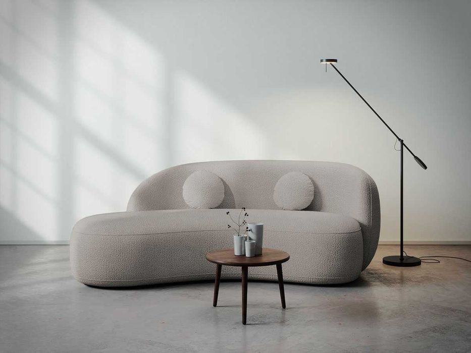 Canapea curbata Lunis bej - Transport Gratuit in 4-10 zile