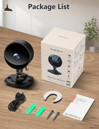 Нова мини Вътрешна охранителна камера AI детекция нощно виждане 1080P
