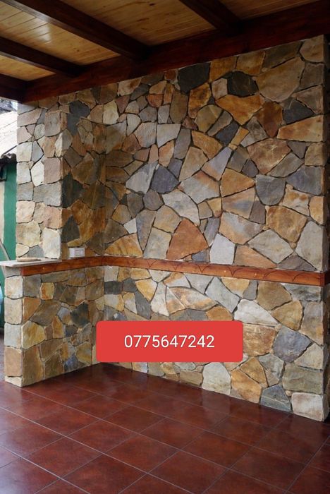 Piatra naturala de munte si montaj