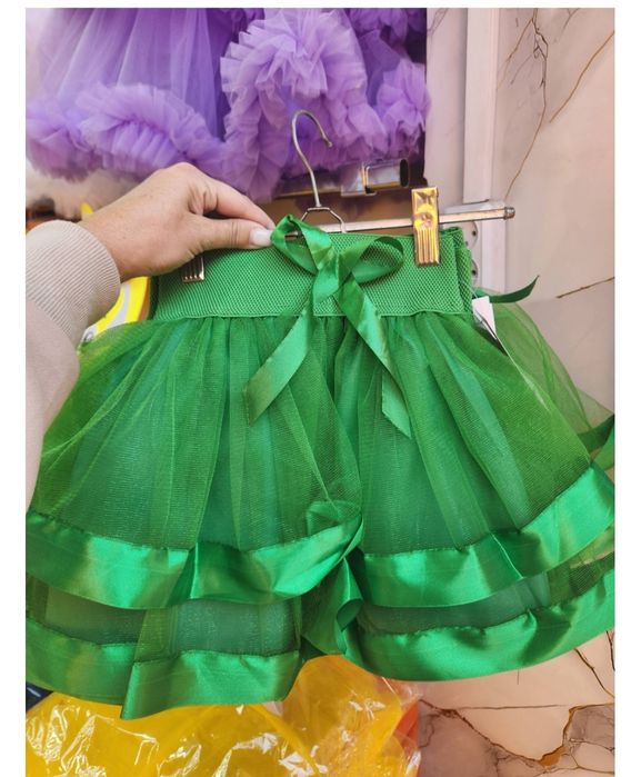 Детская зеленая юбочка для девочки