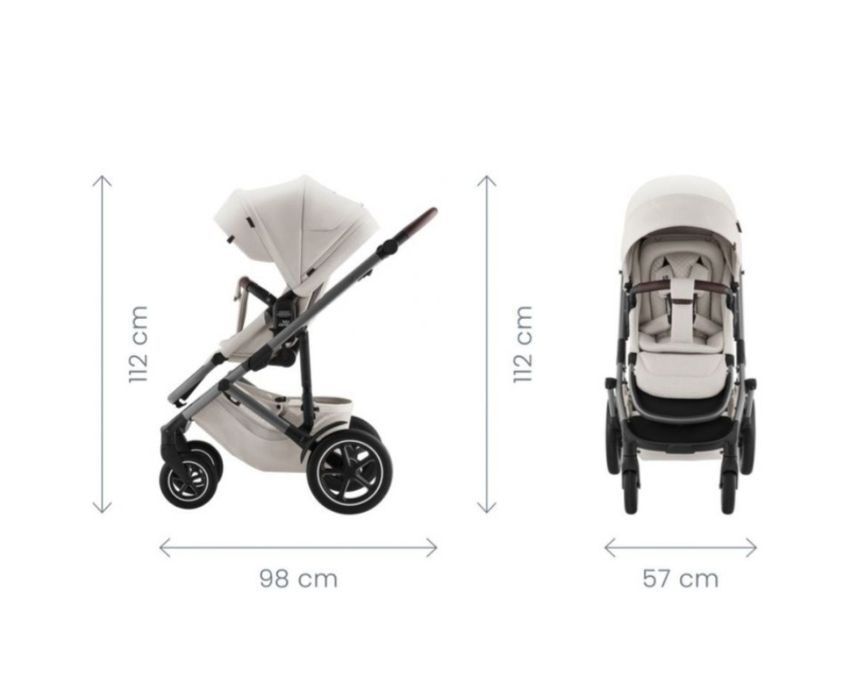 2 в 1 Кош за новородено и количка Britax Romer - Smile 5Z, Jade Green Style