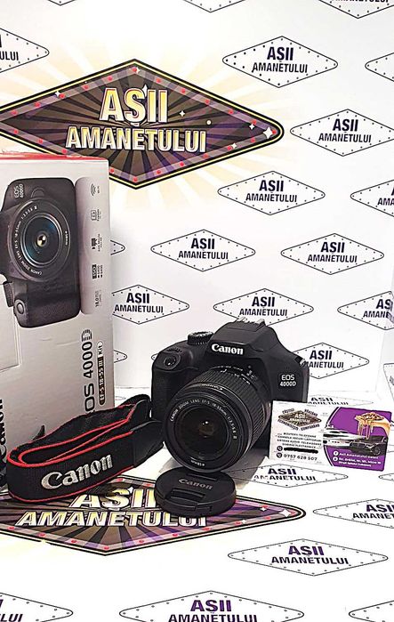 Asii Amanetului -Aparat Foto DSLR Canon EOS 4000D + Obiectiv 18-55mm