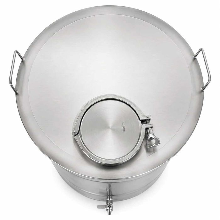 Butoi INOX 150 L cu capac clamp si garnitura, cadou robinet din INOX