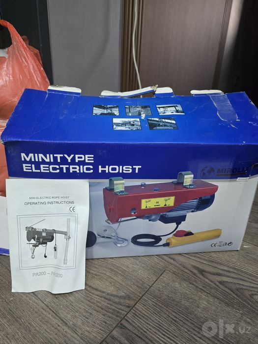 электрическая таль тельфер MIROLIS 500 кг, 1350 Вт, 220В