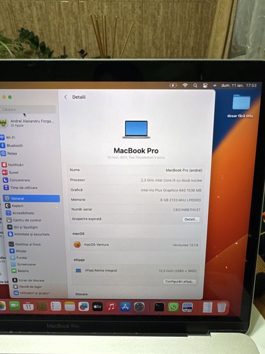Macbook Pro A1708 2017