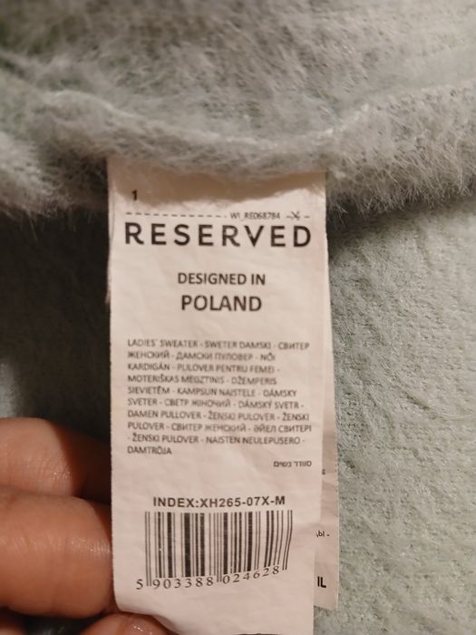 Plovăr pufos, verde menta RESERVED