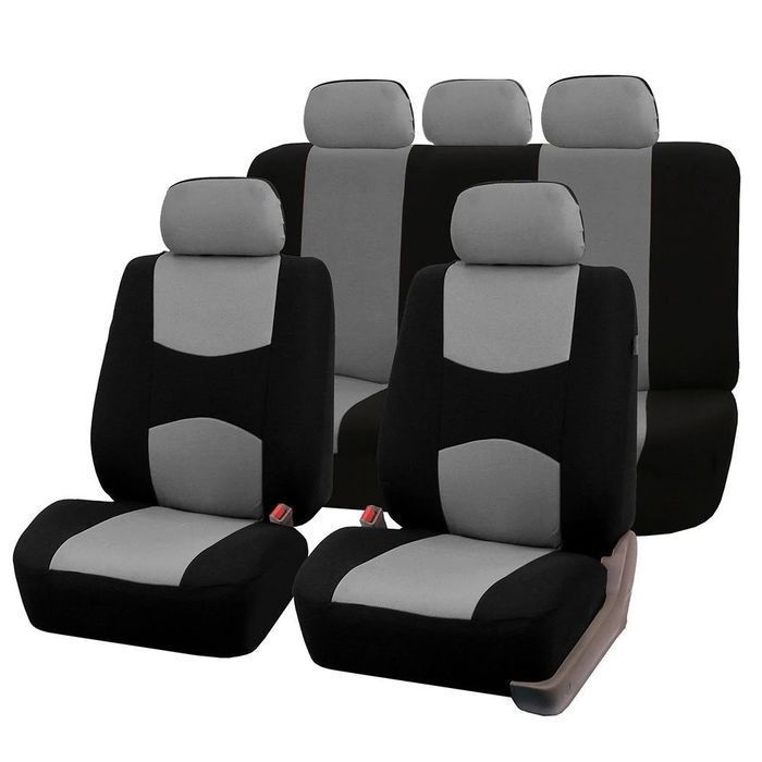 Set huse scaune universale negru si gri