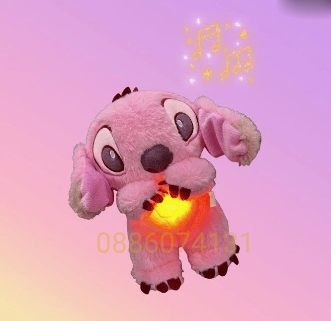 Плюшена Дишаща играчка Стич със светлина, Плюшена играчка Стич, 30см