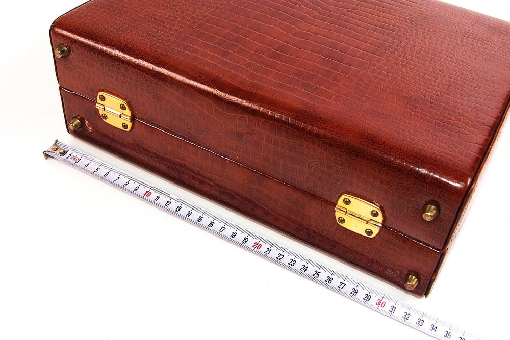 Geanta DIPLOMAT dama, piele naturala aligator, cheita, Made in England, NOUA