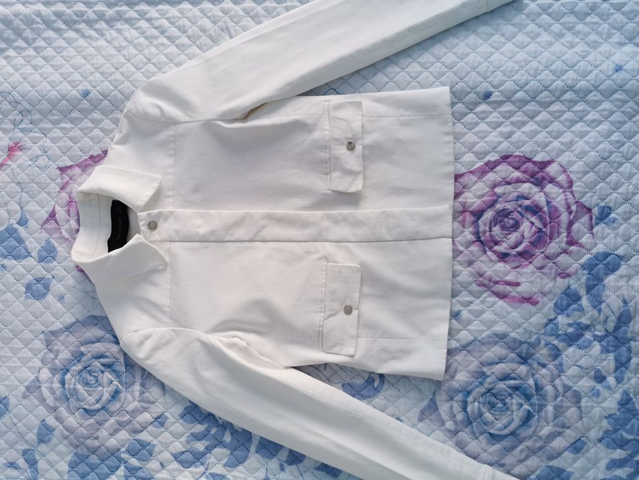 Бяло пролетно лятно яке Зара размер С