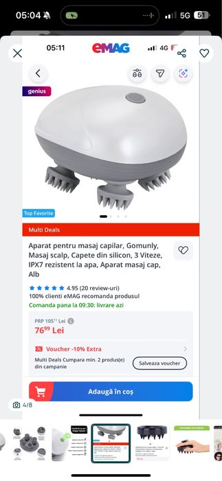 Aparat de masaj capilar - nou