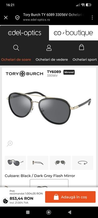Ochelari originali tory burch