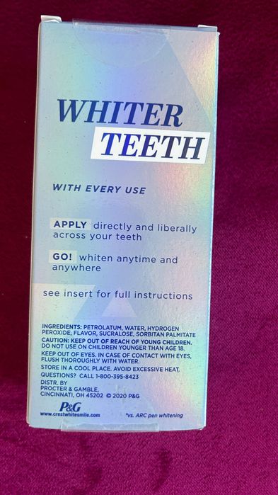 Emulsie solutie albire dentara CREST benzi plasturi pasta albit dinti