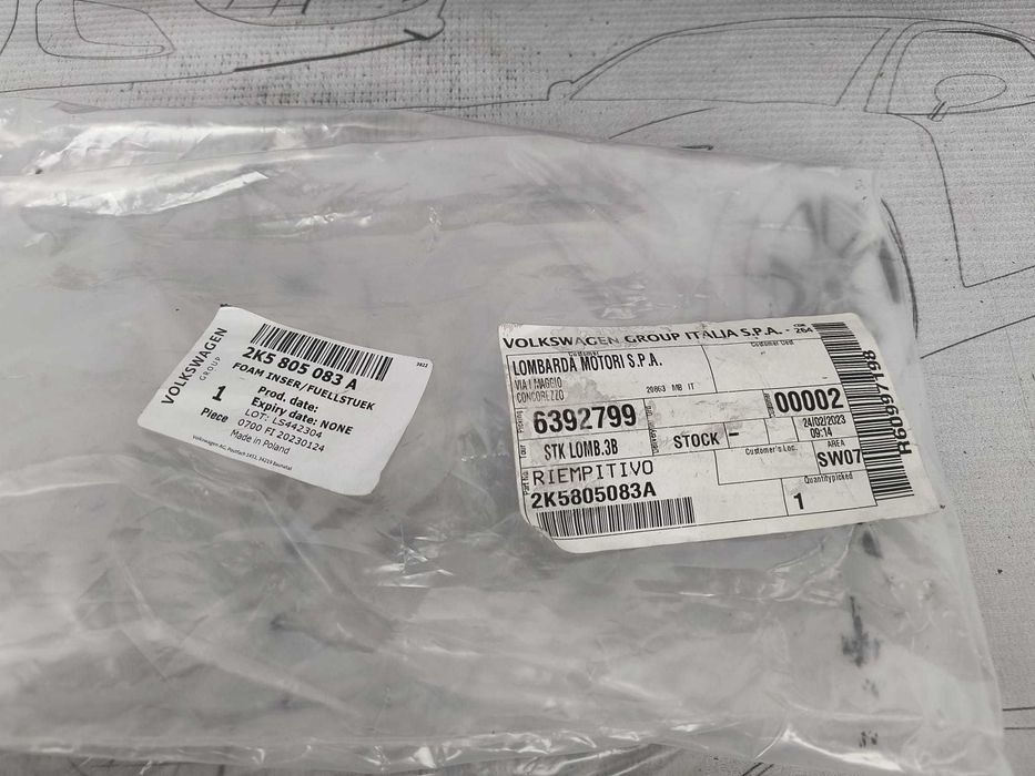 Absorbant Șoc Bară Față VW Caddy 2017 / 2015-2020 Cod OEM 2K5805083A (3E1)