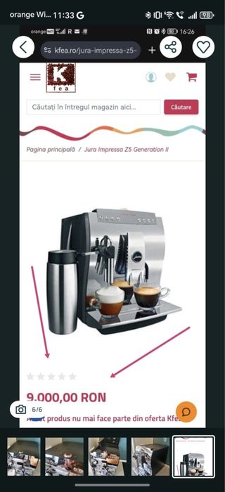 Espresor/ espresorul/ expresor automat Jura impressa Z5 full Chrome