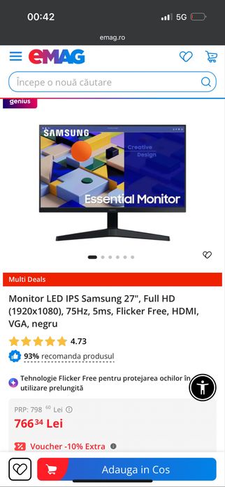 Monitor Samsung 27”