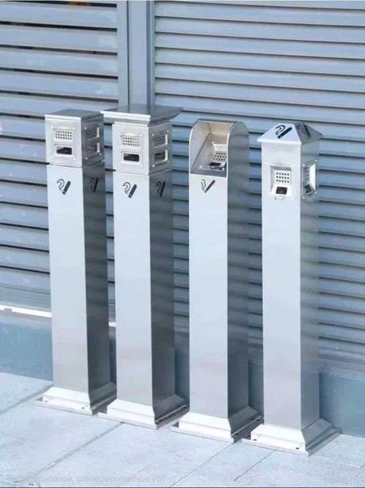 Урна цилиндр нержавейка 201 уличная офисная новая