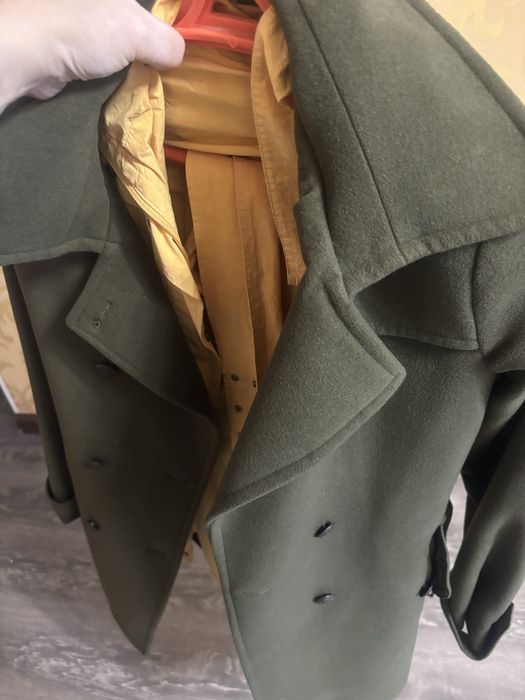 Пальто натуральное цвет хаки