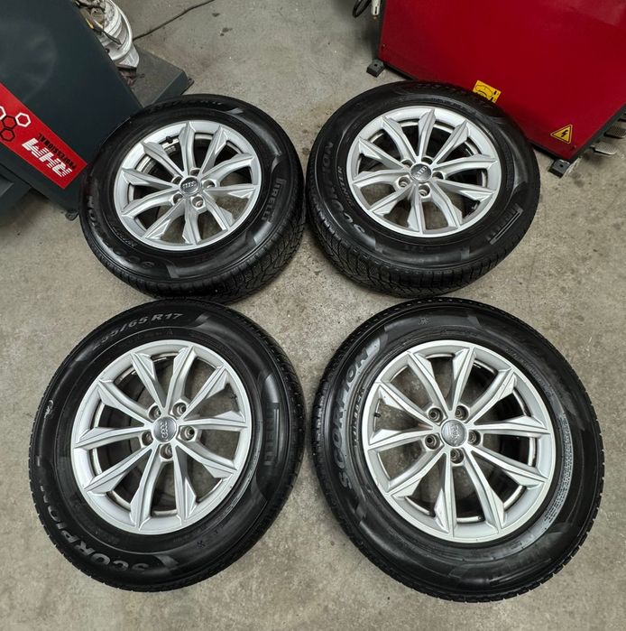 Roti Audi Q5 cu anvelope 235 65 r17 jante originale Audi