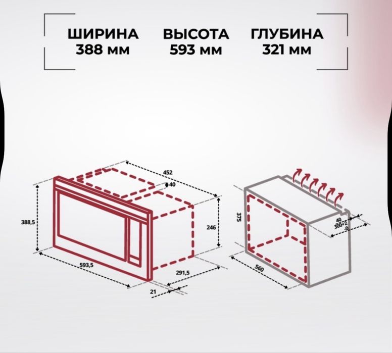Микроволновка встраиваемая