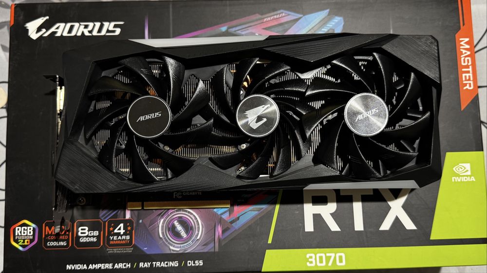 Видео карта Gigabyte Aorus Master RTX 3070
