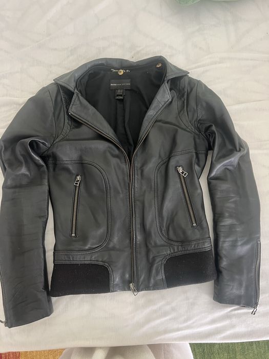 Яке от естествена кожа Mango