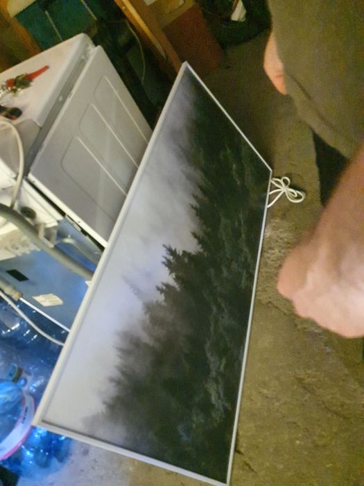 Електрическа печка с пейзаж