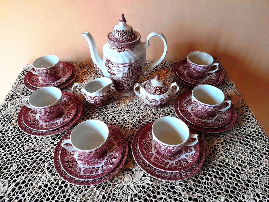 set cafea si mic dejun PORTELAN ENGLEZESC ORIGINAL