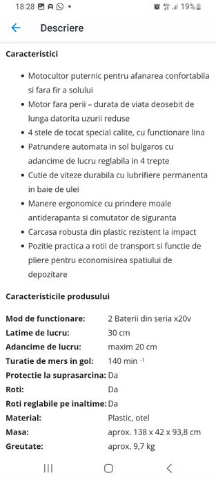 Motosapa parkside noua cu garantie