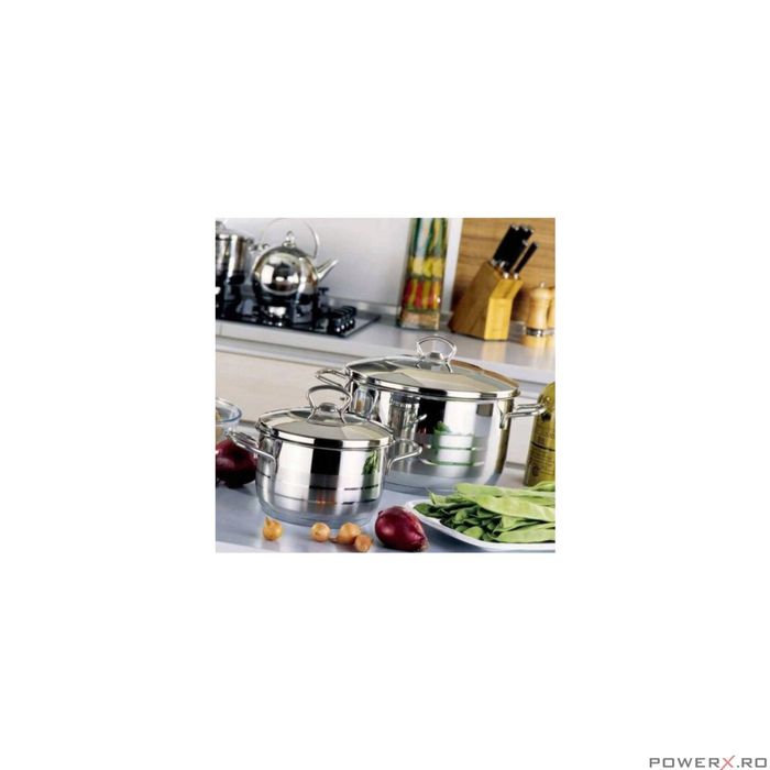 Oala cu capac din inox, 50x33cm 65litri, compatibila cu toate tipurile