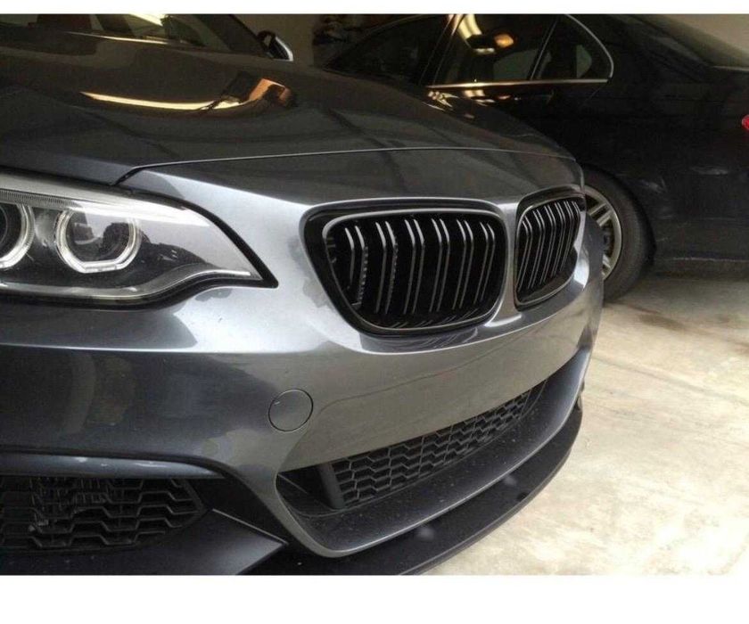 Grile duble BMW Seria 2 F22 F23 F87, 2014-2021, Negru Lucios, RADUS
