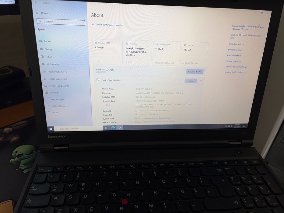 Lenovo t540 Thinkpad