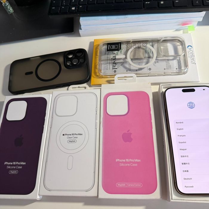 Iphone 16 Pro Max 512 GB Desert Titanium full box cu 5 huse originale