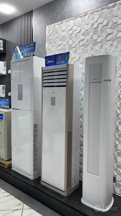 Колонный кондиционер Midea 48,000 Btu работает от 220В / Инверторный