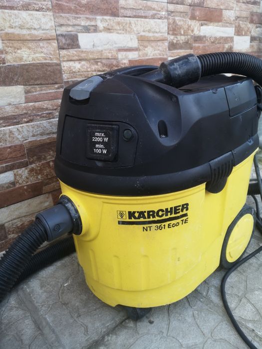 Прахосмукачка Karcher NT361eco 3600W 30L Контакт  Automatic Тупалка  Сухо Строителство Гипс Картон