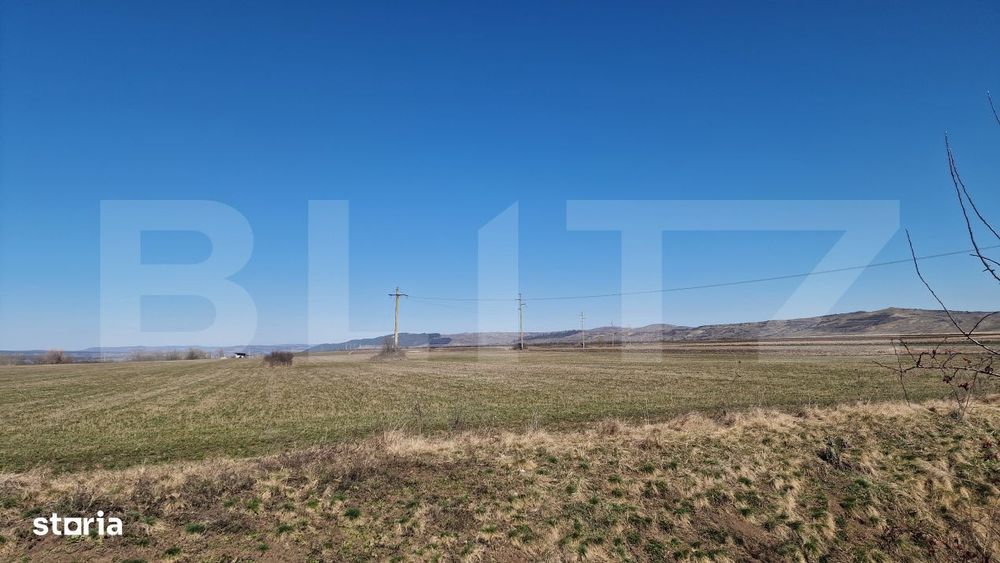 Teren intravilan, 29.000mp, front 102mp, utilitati in zona, Jucu de Su