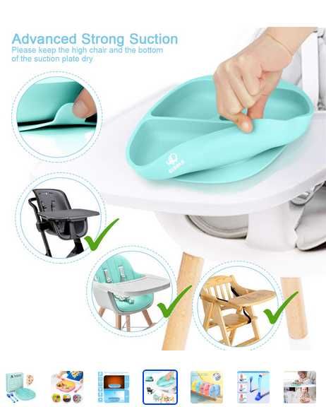 Силиконова разделителна чиния/купа BEBOAN, 100% без BPA