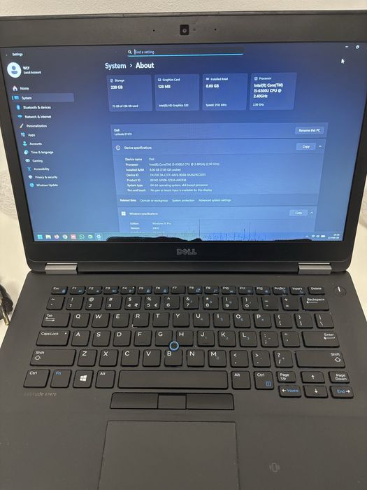 Dell Latitude E7470 – i5 / 8GB / SSD 256GB – DEFECT DISPLAY
