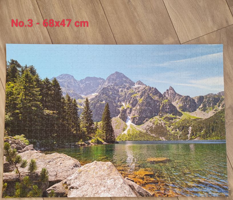 Пъзели наредени и залепени