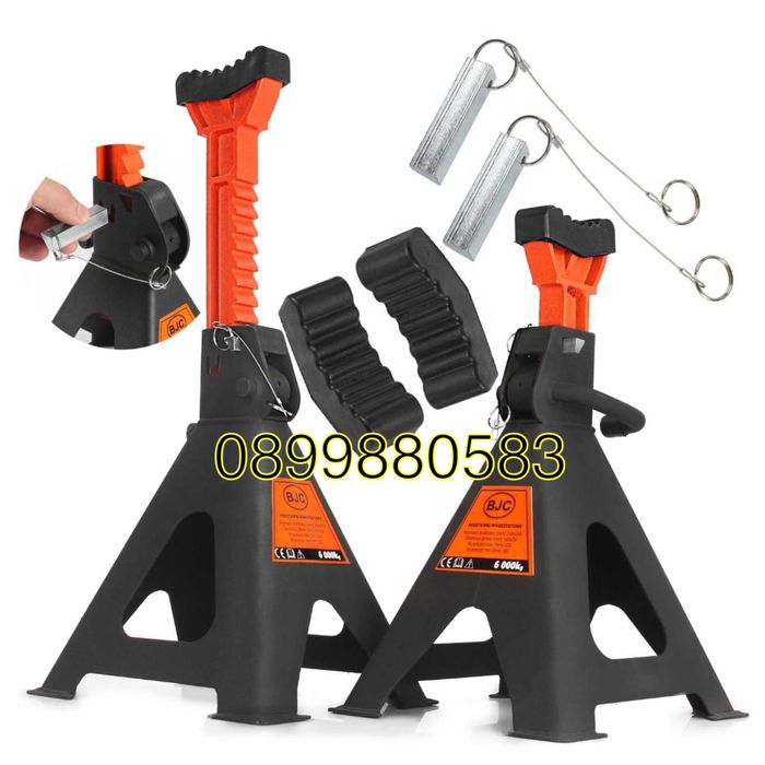 Комплект 2бр подпорни стойки 6т с гумени подложки и защита BJC