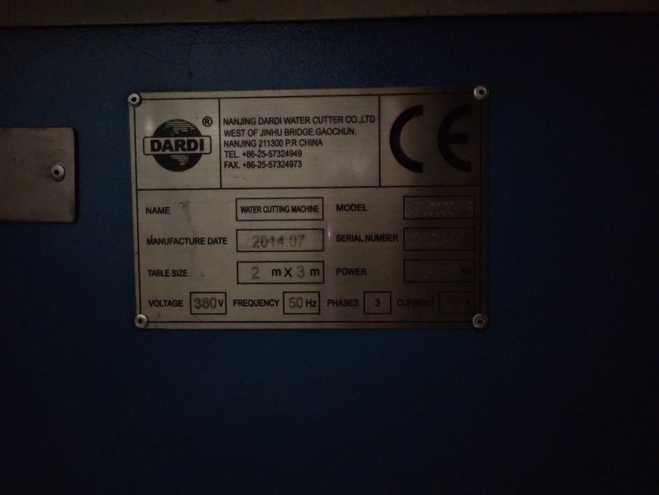 Water Jet de vânzare (Taiere cu presiune de apa si nisip)