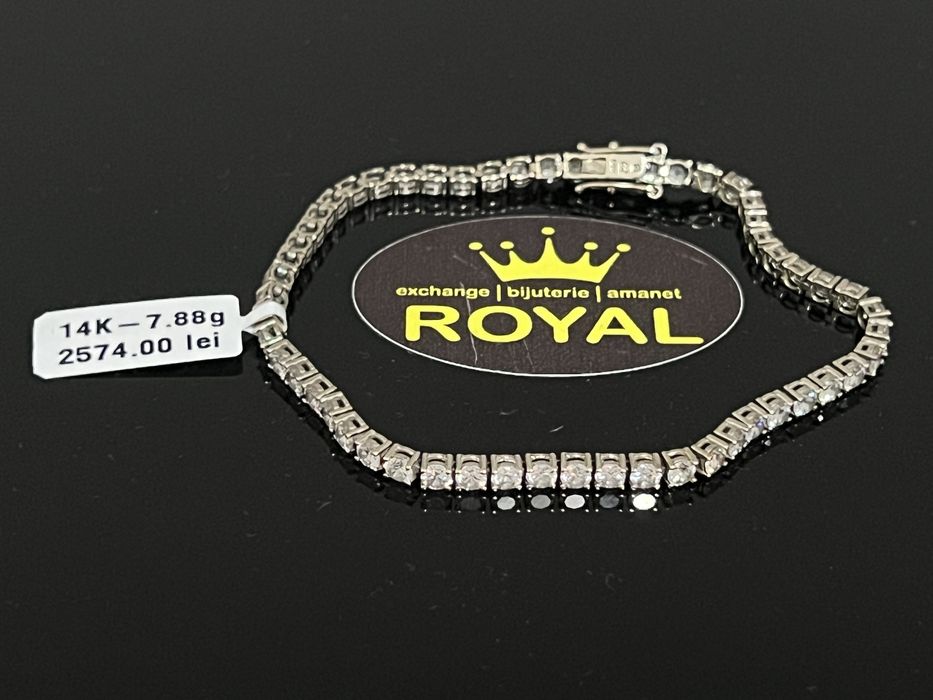 Bijuteria Royal CB : Bratara dama tenis aur 14k 585  7,88 gr
