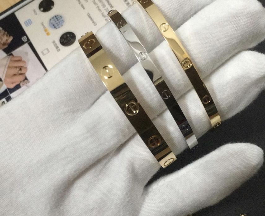 Позлатени гривни Cartier Love SM  - 750 / 18K