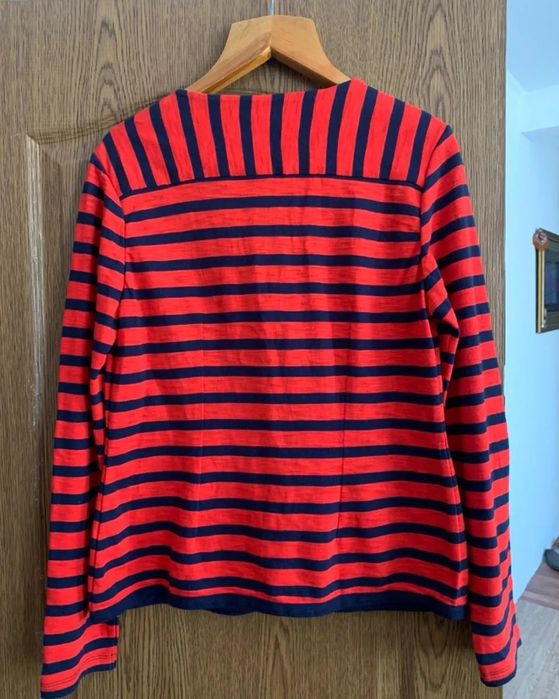 Жакет в полоску красный