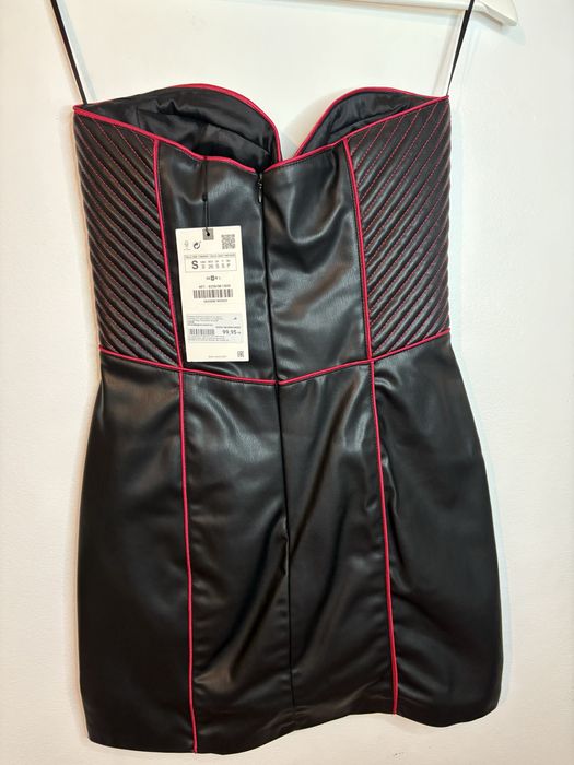 Кожена рокля zara